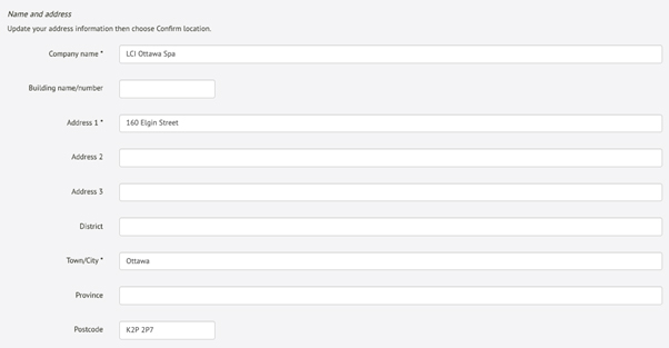 Change basic information for your business